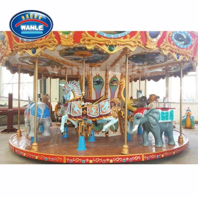 Customizable 16 Seat Rotating Horse Ride for Park Projects and Carnival Events