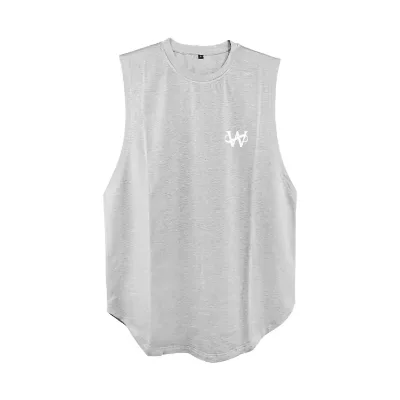 100% Cotton Summer Screen Printing Letters Sportwear Sleeveless T-Shirt Running Vest Men Custom Tank Tops