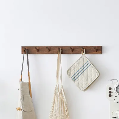 Wooden Wall Mounted Coat Rack Wood Duty Coat Hooks Wall Hooks Wooden Coats Hanger Hat Rack for Hanging