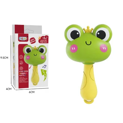 New Infant Rattle Shaking Toy Cartoon Animal Soft Bell Sand Hammer Set Plastic Baby Rattle Toys