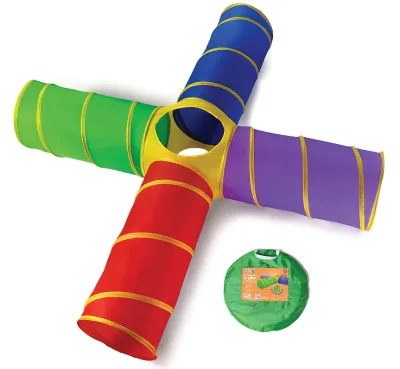 Factory 4-Way Play Tunnel Dogs Tunnel Ball Pit - Kids Pop up Tunnels