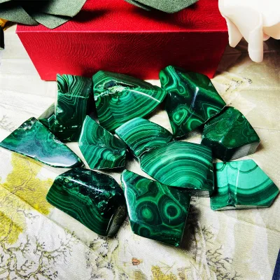 Wholesale Natural Crystals Healing Stone Malachite Freeform of Loose Gemstone