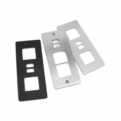 CNC Laser Cutting Custom Bespoke Powder Coated Screen Print Logo Aluminum Amplifier Front Panel