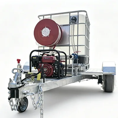 Lightweight Single Axle Fire Suppression Trailer Portable Firefighting Tank Trailer ADR Standard Australian Electric Brakes