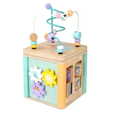 Unisex Montessori Wooden Beads Maze Cartoon Clock & S Recognition Educational Math Toy for 2-4 Years Children's Learning Toy