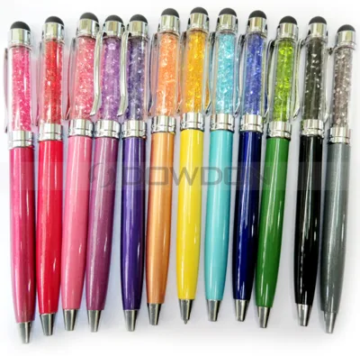 Bling Crystal Ballpen Pen with Stylus Tips for Smartphone Tablet with Touch Screen