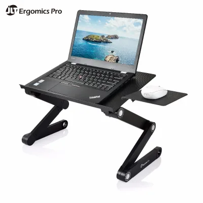 JLT Aluminum Adjustable Portable Multi-functional Computer Table With Cooling Fans