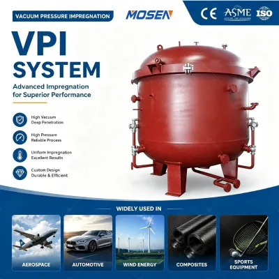 VPI Vacuum Pressure Impregnation System Industrial Pressure Vessel With Stable Impregnation Process for Composite Manufacturing