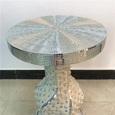 Hot Selling Cheaper Home Furniture Set Mirrored Crushed Diamond Side Table