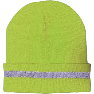 Autumn and Winter Windproof Reflective Knitted Hat Custom Knitted Hat for Outdoor Work