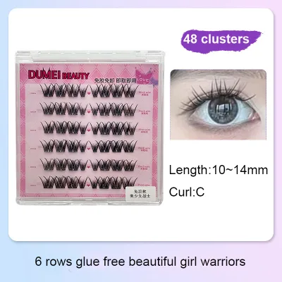 Factory Custom Logo PBT Material DIY Lashes Cluster Pre-Cut Segmented Eyelash Extensions with Support Box