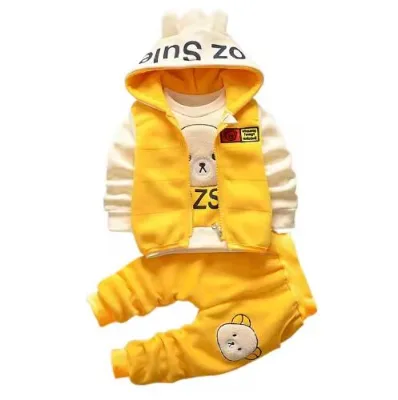 ODM Customizable Solid Pattern Toddler Hoodie Set Cotton/Polyester Streetwear Track Suits for Children Casual Fall Outfit