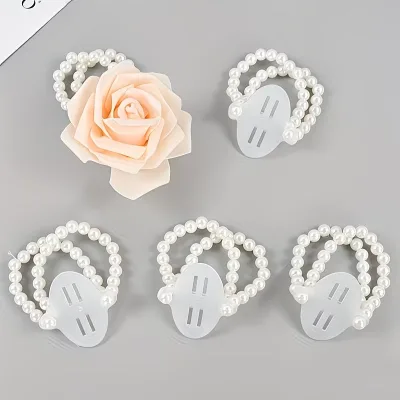 Elastic Pearl Wedding Wristband Wristlet Corsage DIY Decor Pearl Wrist Bands Bracelet Wedding Party