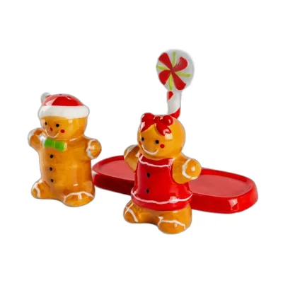 Gingerbread Figurine Salt and Pepper Shaker Set