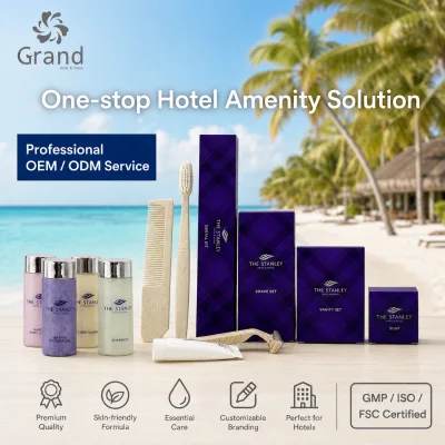 Professional OEM ODM Eco-Friendly Biodegradable Disposable Hotel Amenity Set Supplier Custom Packaging Scented Guest Hotel