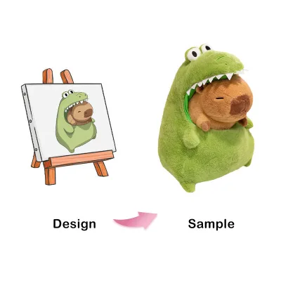 Custom Made Funny Capybara Plush Toy ODM Polyester Kawaii Stuffed Animal with Custom Logo Plush Toys
