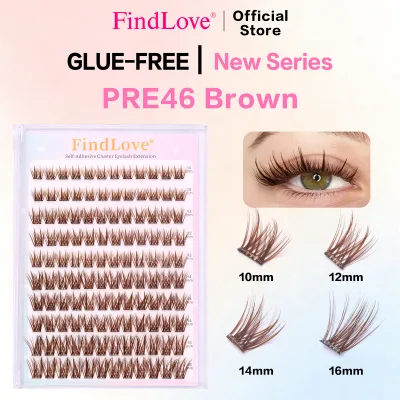 PRE46 Brown S05 Press on Lashes for DIY Cluster Lashes