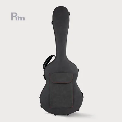 High Quality Custom Classical Guitar Case Leather Fiber Glass Large Hard Front Pocket for Instrument Cases