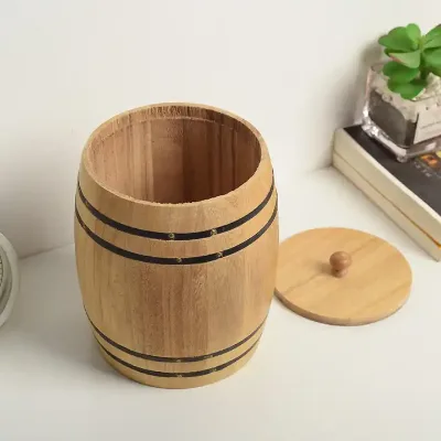Customized Wooden Barrel Food Storage 225ml- 5l Candy Cookies Home Bar Mini Cask Wooden Barrels for Beer