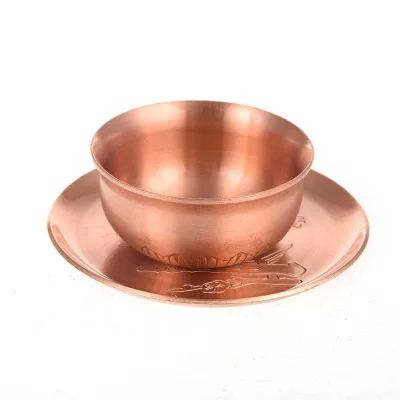 Brass Wine Cup for Buddha Water Cup for High Footed Household Use Cup for Worshipping Gods and Buddha Supplies