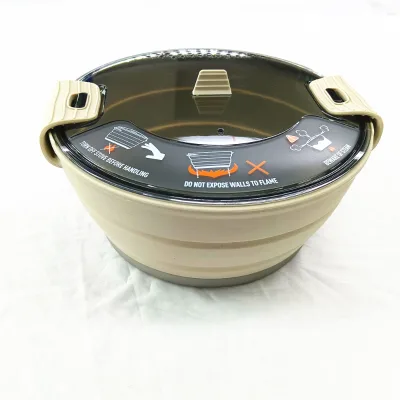 Versatile Foldable Cooking Pot Set Non-Stick Cookware Pot Silicone Mold Silicone Bowl With Lid Cooking Pot Set