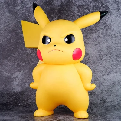 39cm PVC Big Size Poke Mon Ed Pikachu Standing Anime Figure for Collection Decoration Model Toys