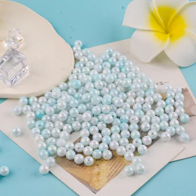 Acrylic Beads Aurora Spring Color Colorful Fashion Double Color AB 8mm 10mm Pearl for Jewelry Making Acrylic Perforated Beads