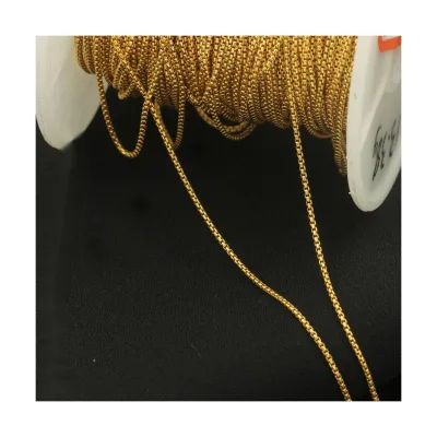 GP Box Chain 1.1mm 1/20 14kgf Gold Filled Jewelry Diy Wholesale Herringbone Chains for Jewelry Making Snake Bone Chains