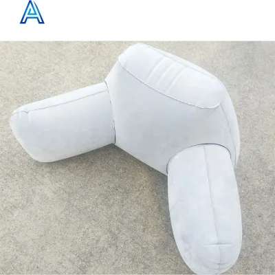 Cozy Eco-friendly Comfortable Flocking PVC Inflatable Waist Pillow Waist Support Pillow for air Blow Back Pillow Chamber