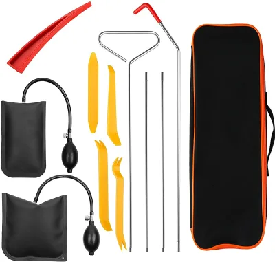 Professional Automotive Locksmith Tool Kit With Long Reach Grabber With Air Wedge Bag Pump Non Marring Wedge for Car