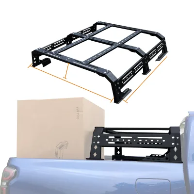 Durable Aluminum Alloy Universal Pickup Truck Bed Rack 4x4 Offroad Adjustable Cargo Ladder Rack Favourable Factory Price