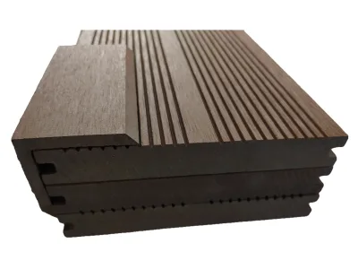 50S50-A Waterproof WPC Edge Closing Strip with Wood Decor Design Easy Install for Hotel & Apartment Use