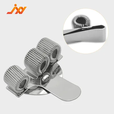 1 Hole Metal Pen Clip Holder Office Supplies Silver Stainless Steel Loop for Securing Pen Pencil on Notebook