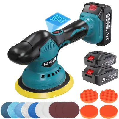 MVM 21V Battery DIY Car Floor 600W Cordless Car Polisher Auto Waxing Polishing 100MM Wheel Diameter Detailing 600W Cordless