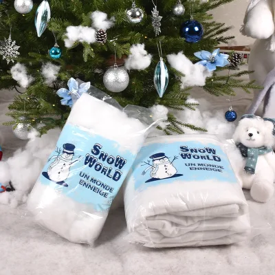 Artificial Fireproof Cotton Bag Simulation Snow Christmas Window Decoration Chen Snow Scene Props for Store Beauty Factory