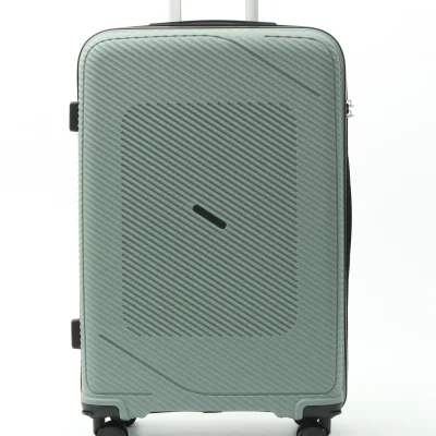 Stylish Sage Green PP Luggage Smooth Rolling Wheels Fashion Travel Suitcase