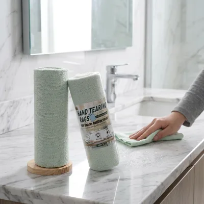 Tear Off Cloth Roll Super Absorbent Multi-scene Household Cleaning Cloth Hand Tear Microfiber Towel