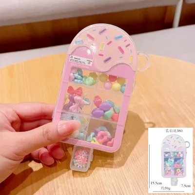 Hot DIY Bead Toy Bracelet With Accessory Set Creative 24 Grid Girl Beads for Jewelry Making Toys