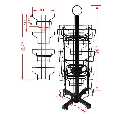 12 /16 Vertical and Horizontal Table Display Rack Metal Wire Spinner Book Greeting Card Display Racks