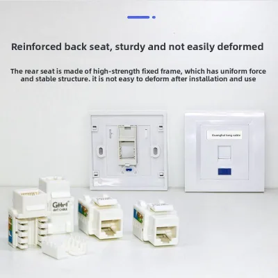 86 Type Gigabit RJ45 Network Module Cat5 Cat6 Super Cat6 Single Dual Port Network Cable Panel Telecom AP Parts