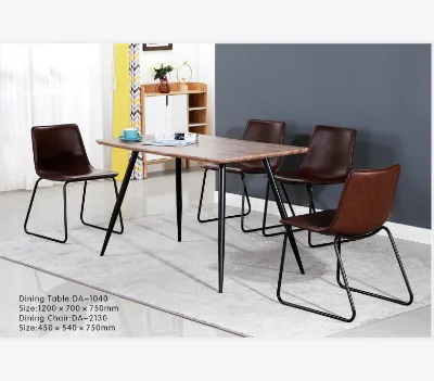 Wholesale Leather Strap Nickel Solid Iron Base Modern Dining Chair for Apartment Warehouse Workshop-Hot Selling