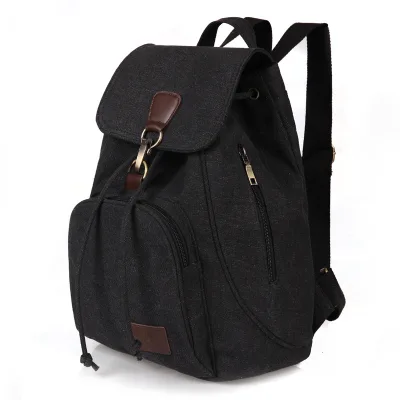 2023 Vintage Fashion Canvas Backpack for Men Retro Vintage Style Knaps Bag for College Students and School Use