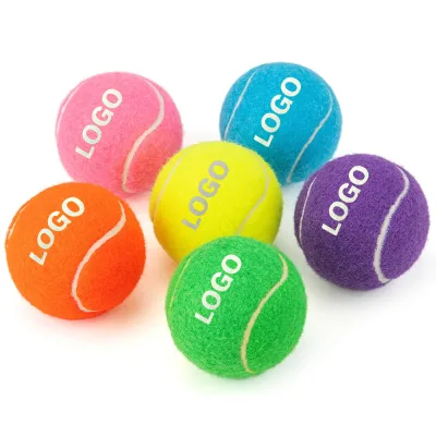 Professional Natural Rubber Tennis Balls Bulk Wholesale Custom Tennis Ball Colorful Beach Tennis Practice Balls Pet Toys