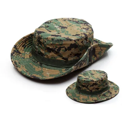 Bucket Hat Boonie Hunting Fishing Outdoor Sun Cap Wide Brim Tactical Boonie Hat