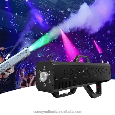 MAYAFX Factory Direct 1500W Portable LED Handheld Steel Multicolor Smoke Spray Gun 3M Spray Distance 20s Duration Electric Power