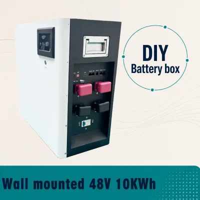 Xrorex 48V 51.2V 200Ah Wall Mounted Battery Case DIY Kit for Telecom Backup Power Solar Energy Storage LiFePO4