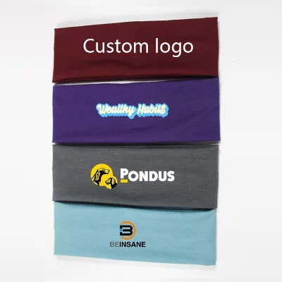 LOW MOQ Custom LOGO Solid Color Elastic Hair Bands Elegant Fashion Face Wash Headband Sports Yoga Sweatband Headbands for Women
