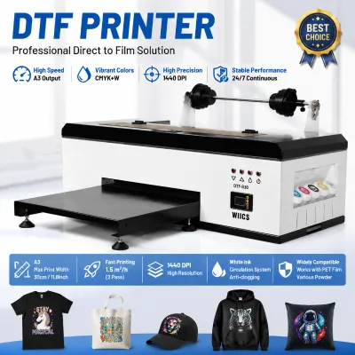 New Promotion Price T-shirt Printing Heat Transfer R1390 White Ink Automatic Circulation System A3 Eps DTF Printer