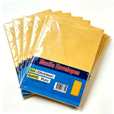 Factory Wholesale Premium A4 Manila Envelopes 80gsm Durable Kraft for Office School Business Correspondence