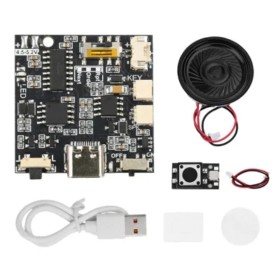 GC06 Recordable Sound Module MP3 WAV Button Control Music Voice Player Board for Recording Card Movement Creative Gift Type C